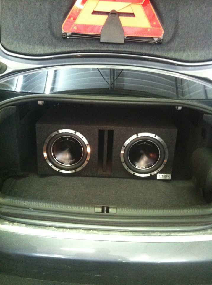 Speaker in the trunk of a car